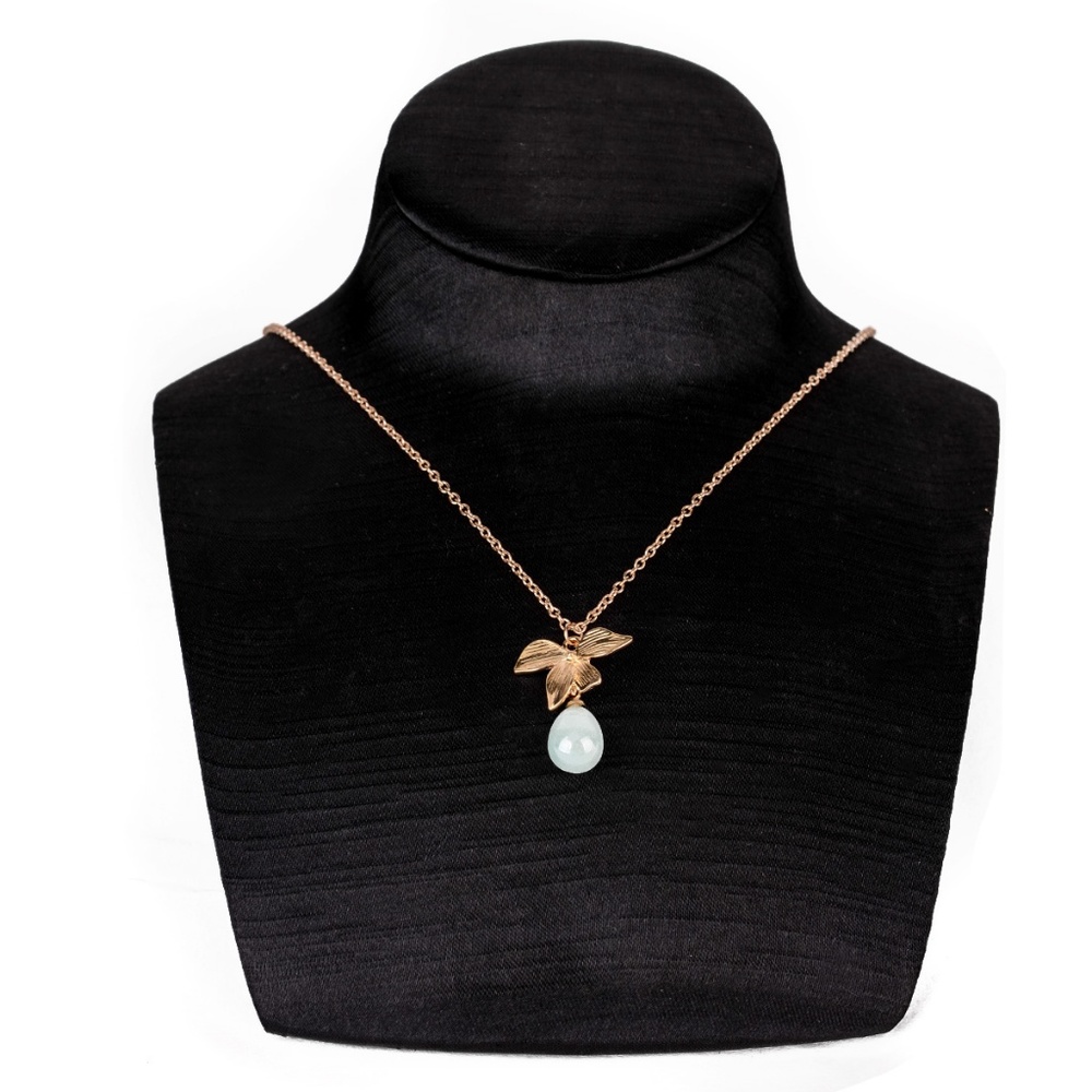 Pearl Orchid Flower Necklace NWT - Picture 2 of 6